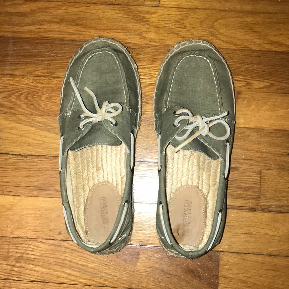 Olive Green Sperrys